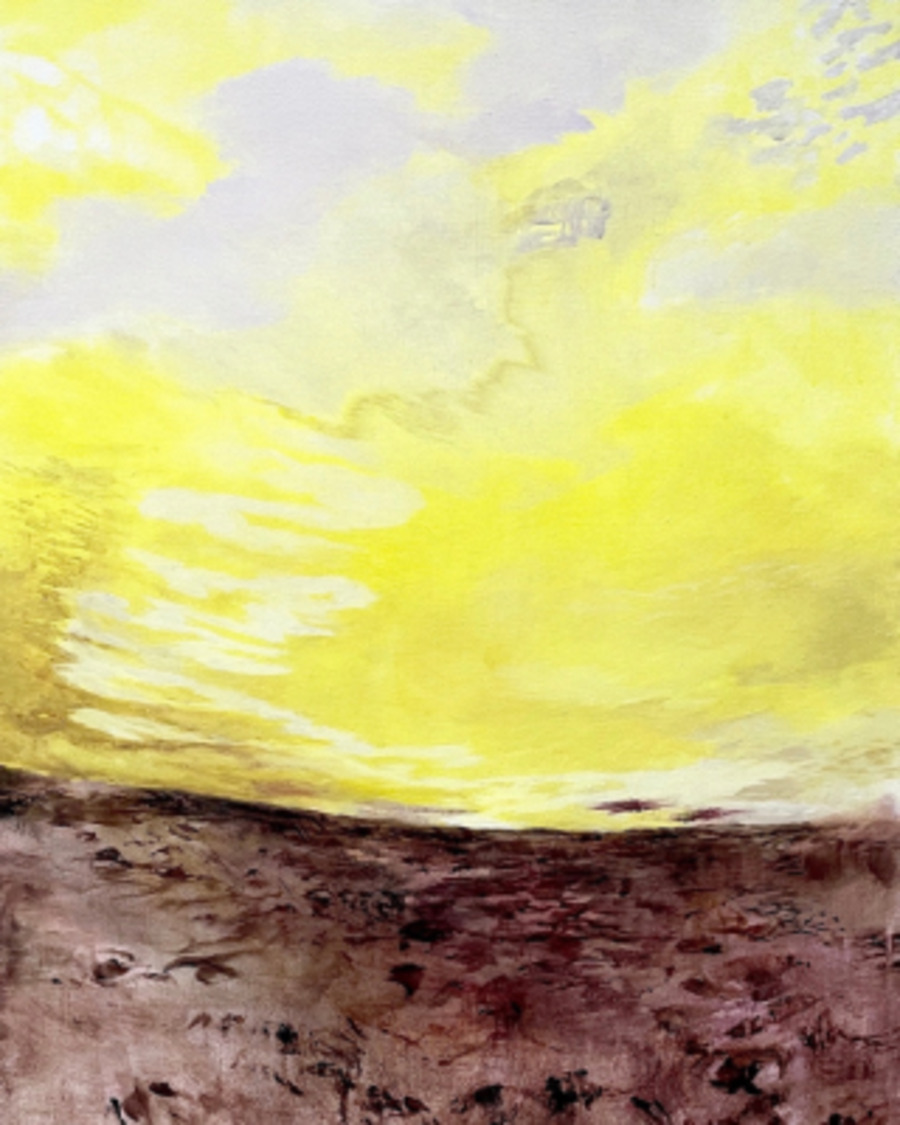 Artist of September Bright yellow abstract art
