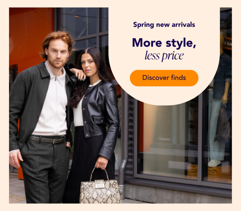 Woman and man enjoying a day at Helsinki Outlet