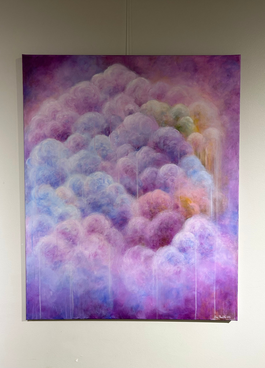 Artist of August A work of art featuring different shades of purple.