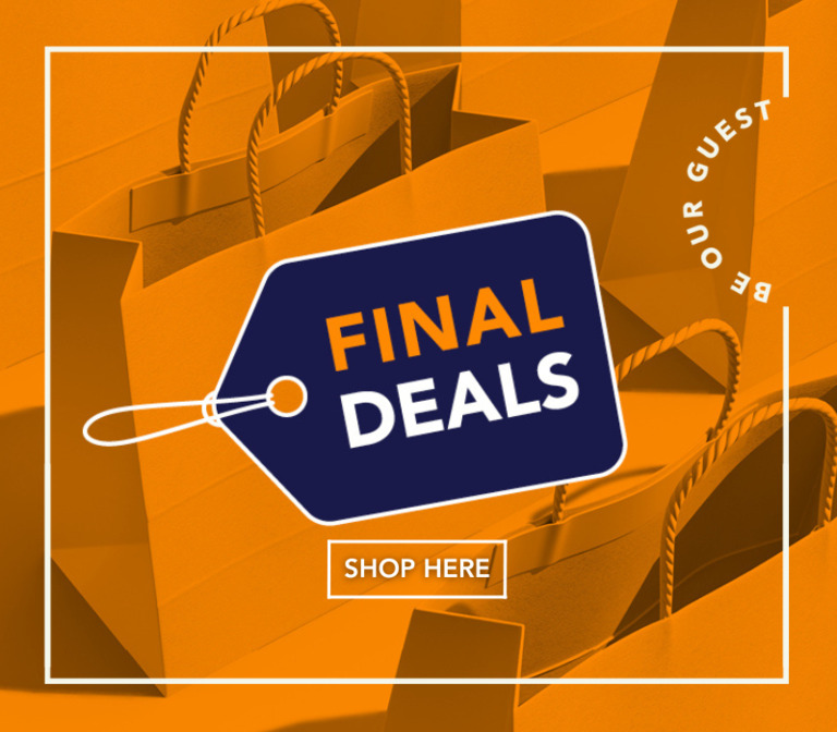 Final Deals logo and orange background