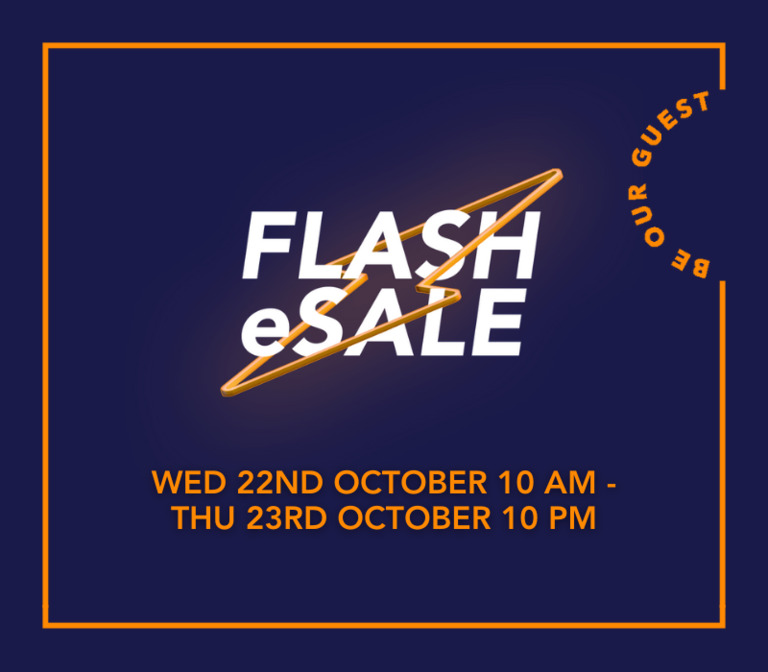 Flash Sale online 22.10. 10:00 until 23.10. 22:00