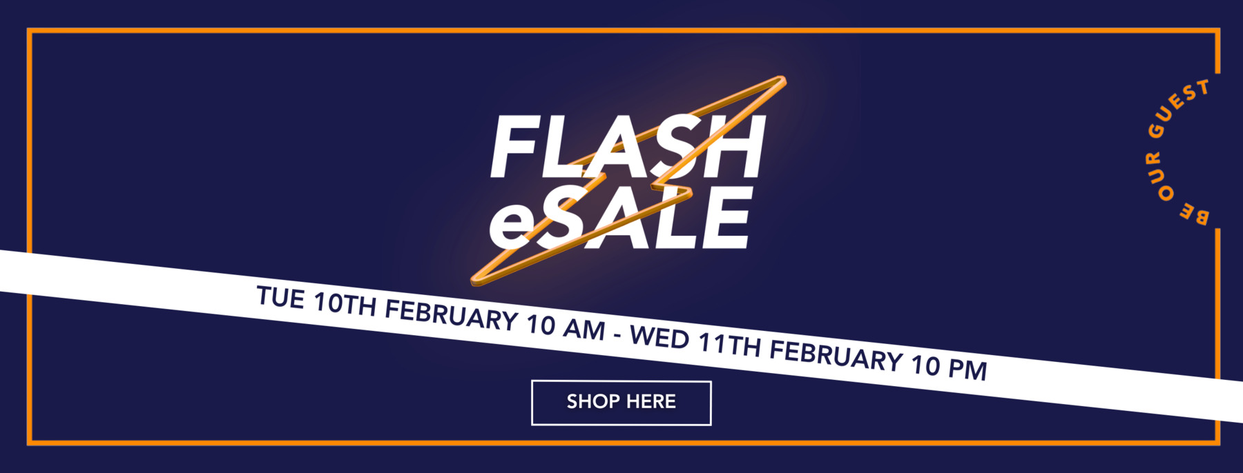 Flash Sale logo and blue background