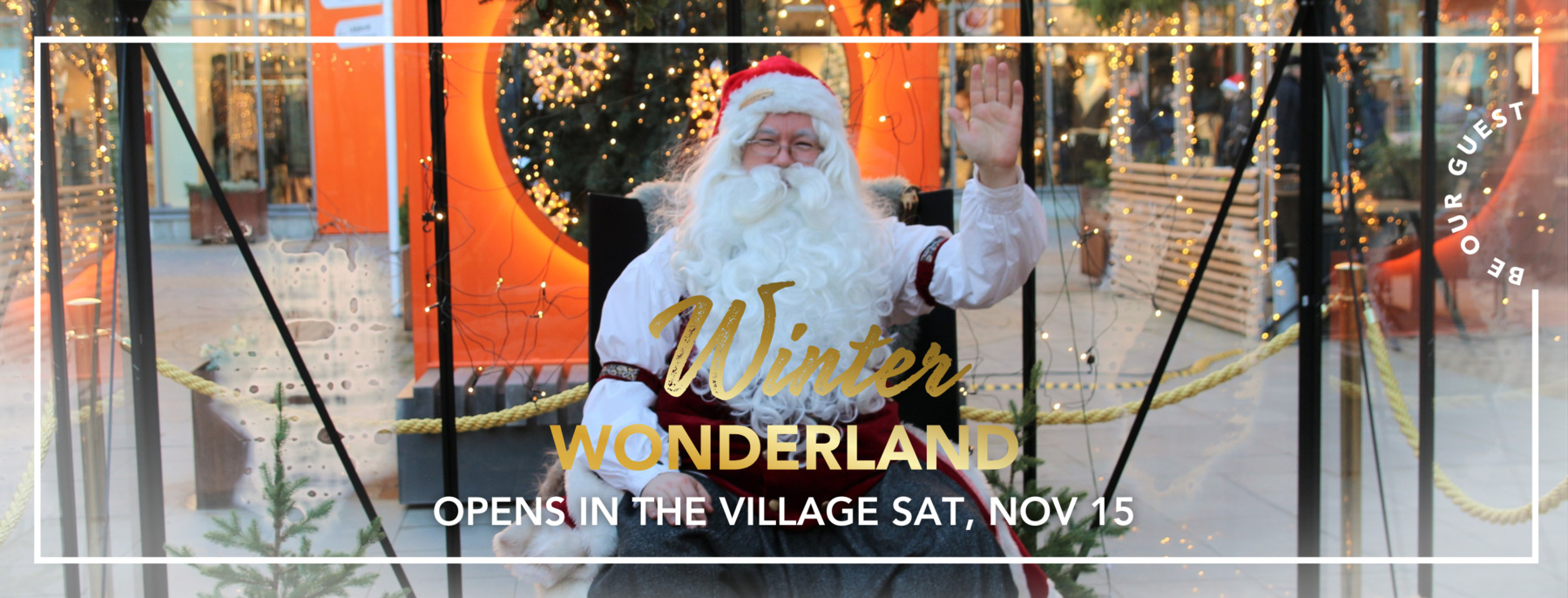 Santa Claus is visiting the shopping village