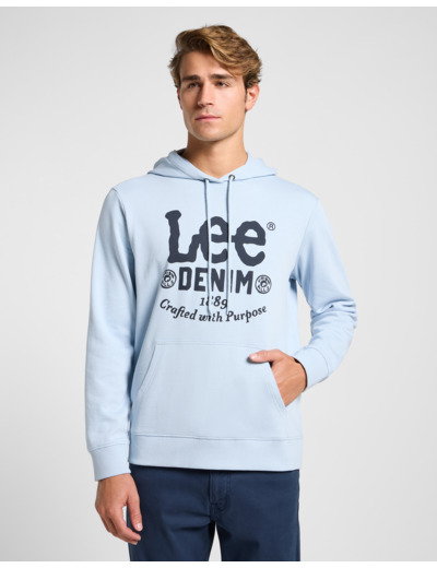Lee Logo Print Hoodie